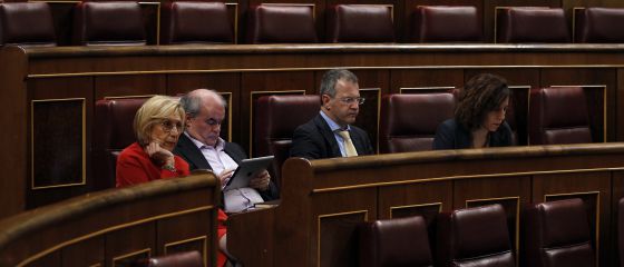 Rosa Díez, Carlos Martínez Gorriarán, Álvaro Anchuelo e Irene Lozano, parlamentarios de UPyD