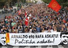 Cargos de Podemos se suman a EH Bildu en la marcha por Otegi Cargos de Podemos se suman a EH Bildu en la marcha por Otegi