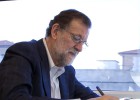 Mariano Rajoy, presidente del Partido Popular y presidente en funciones del Gobierno, rumbo hacia Zamora.