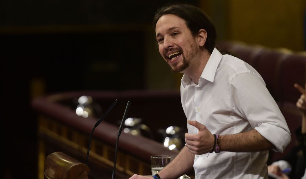 Pablo Iglesias este miércoles en el Congreso. 