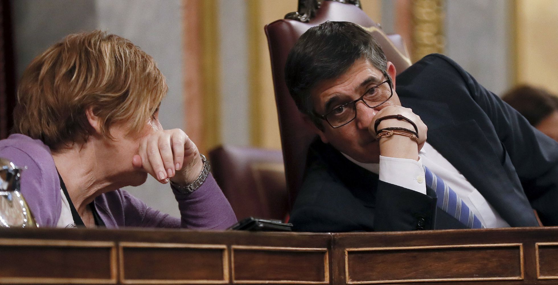 Celia Villalobos y Patxi López, vicepresidenta primera y presidente del Congreso. Celia Villalobos y Patxi López, vicepresidenta primera y presidente del Congreso.