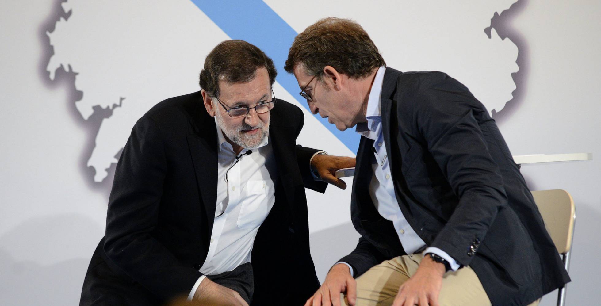 Rajoy y Alberto Núñez Feijóo, este viernes en Ourense. Rajoy y Alberto Núñez Feijóo, este viernes en Ourense.