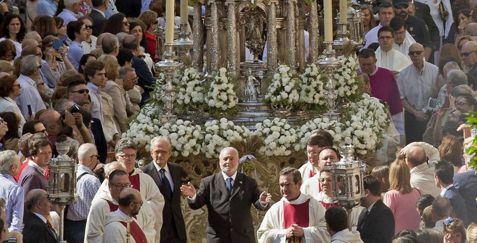 Procesión del Corpus Christi en Sevilla el jueves pasado.