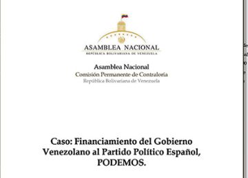 Assembleia da Venezuela investiga financiamento do partido espanhol Podemos pelo chavismo Assembleia da Venezuela investiga financiamento do partido espanhol Podemos pelo chavismo