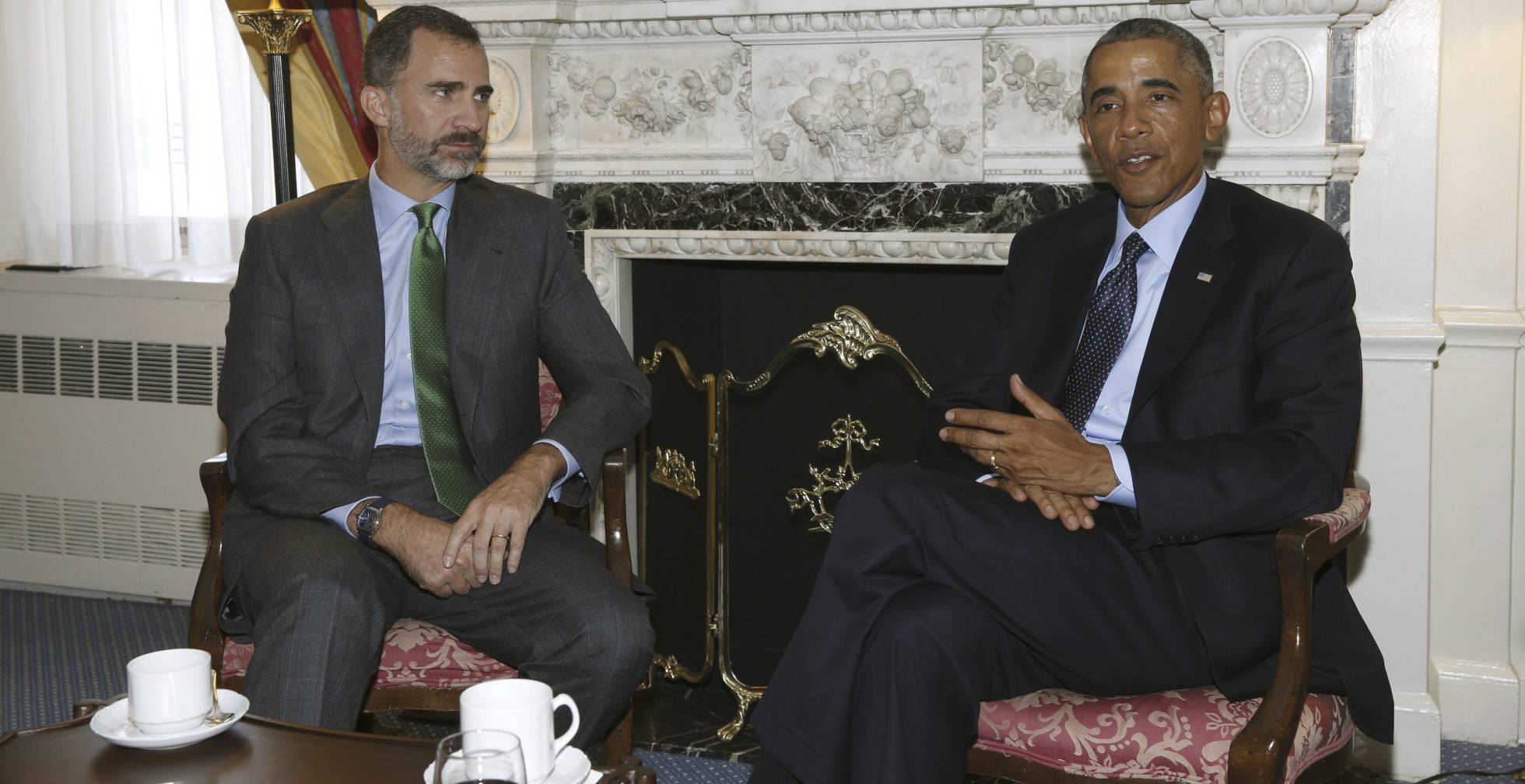 Felipe VI y Barack Obama durante una reunión en Nueva York en la Cumbre sobre el Clima. Felipe VI y Barack Obama durante una reunión en Nueva York en la Cumbre sobre el Clima.