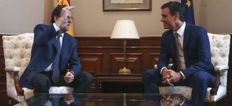 Mariano Rajoy y Pedro Sánchez en la reunión del pasado mes de agosto.