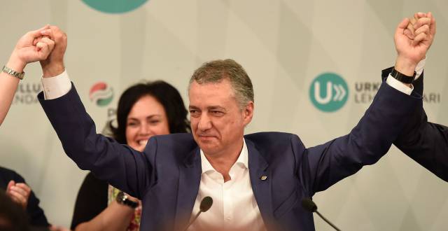 El lehendakari, Íñigo Urkullu, este domingo. El lehendakari, Íñigo Urkullu, este domingo.