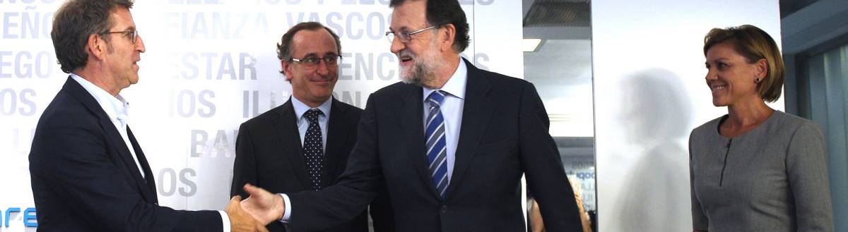 Rajoy y Feijóo en el Comité Ejecutivo Nacional del PP. Rajoy y Feijóo en el Comité Ejecutivo Nacional del PP.