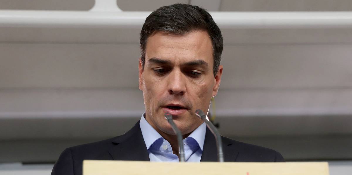 Pedro Sánchez, el pasado lunes, tras la reunión de la comisión permanente. Pedro Sánchez, el pasado lunes, tras la reunión de la comisión permanente.