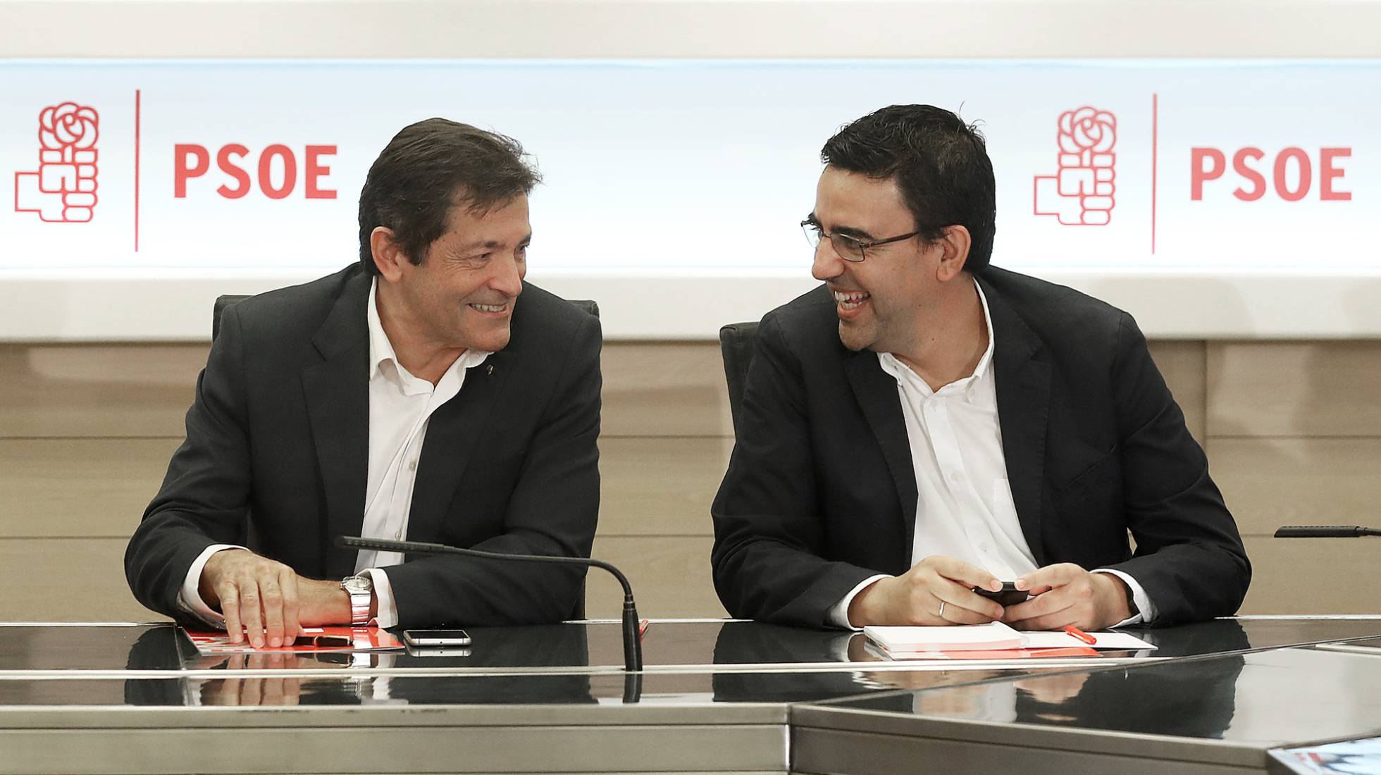 Reunión de la Comision Gestora del PSOE, presidida por Javier Fernández, en la imagen junto a Mario Jiménez. Reunión de la Comision Gestora del PSOE, presidida por Javier Fernández, en la imagen junto a Mario Jiménez.