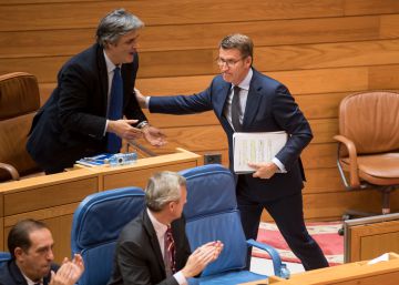 Feijóo, investido presidente de la Xunta con los únicos votos del PP Feijóo, investido presidente de la Xunta con los únicos votos del PP
