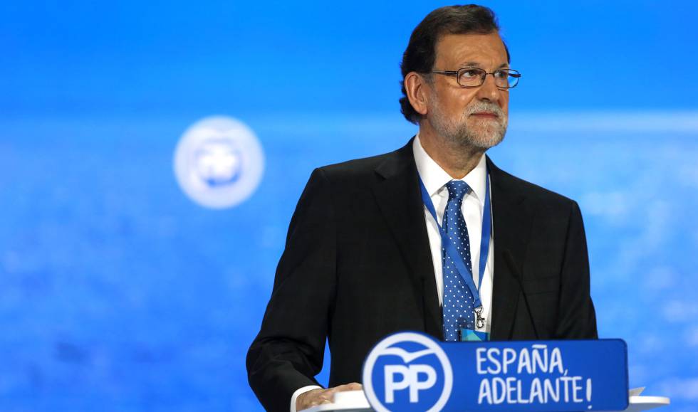 Mariano Rajoy, este domingo, en el congreso del PP.