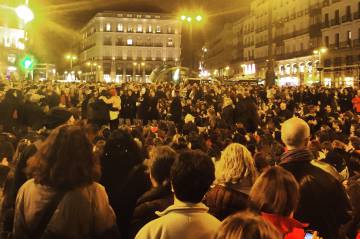 La concentració d'aquest dimecres a la Puerta del Sol.