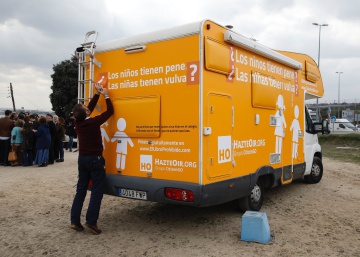 Catholic group rolls out motor home after Madrid bans transphobic bus