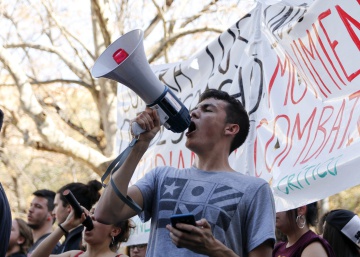 La huelga tiene más eco en institutos y facultades que en los colegios La huelga tiene más eco en institutos y facultades que en los colegios