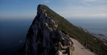 Turistas en el Peñón de Gibraltar.
