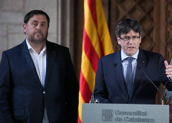 “¿Quiere que Cataluña sea un Estado independiente de España?” “¿Quiere que Cataluña sea un Estado independiente de España?”