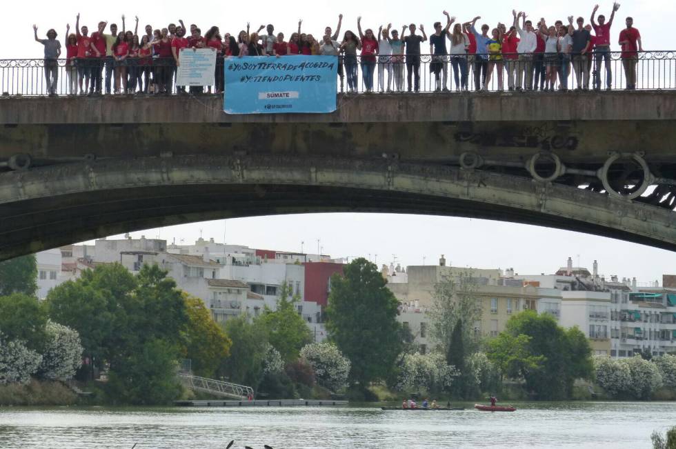 Los participantes en la iniciativa del SJM, en Sevilla.