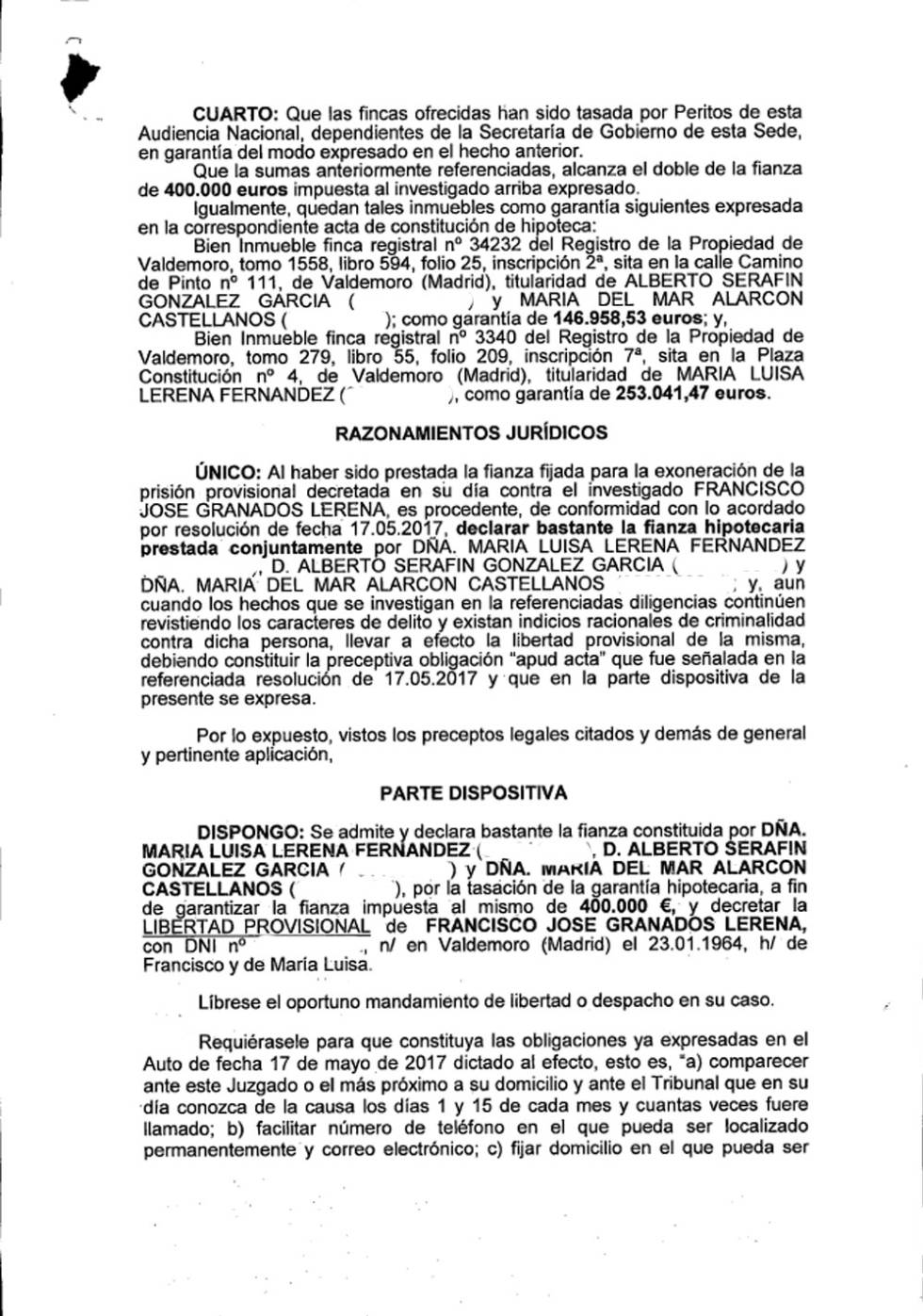 Granados niega su papel en Púnica y achaca al “aparato del Estado” su imputación