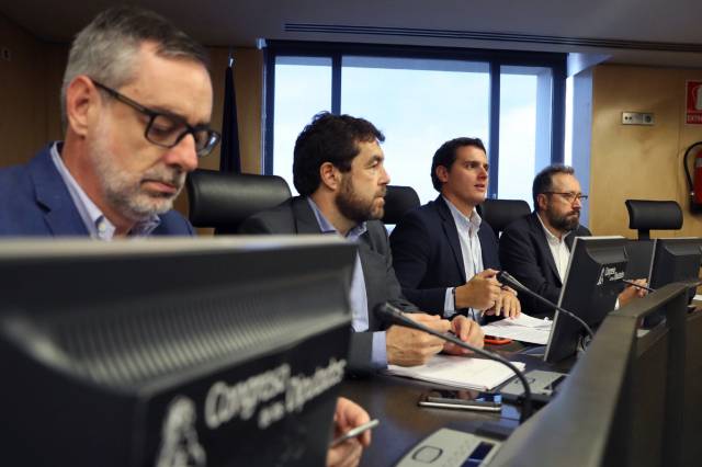 Jose Manuel Villegas, Miguel Gutiérrez, Albert Rivera y Juan Carlos Girauta.