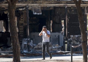 “Me refugié en la playa con mis hijos”, relata una desalojada de Mazagón “Me refugié en la playa con mis hijos”, relata una desalojada de Mazagón