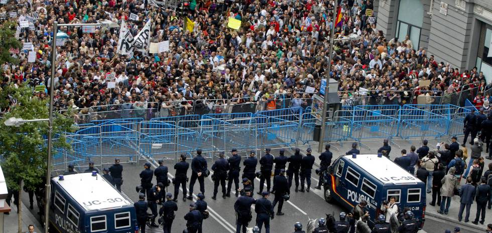 Las movilizaciones de Rodea el Congreso, a finales de 2012.