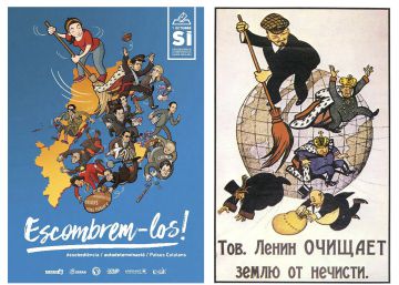 La inspiración leninista del cartel de la CUP La inspiración leninista del cartel de la CUP