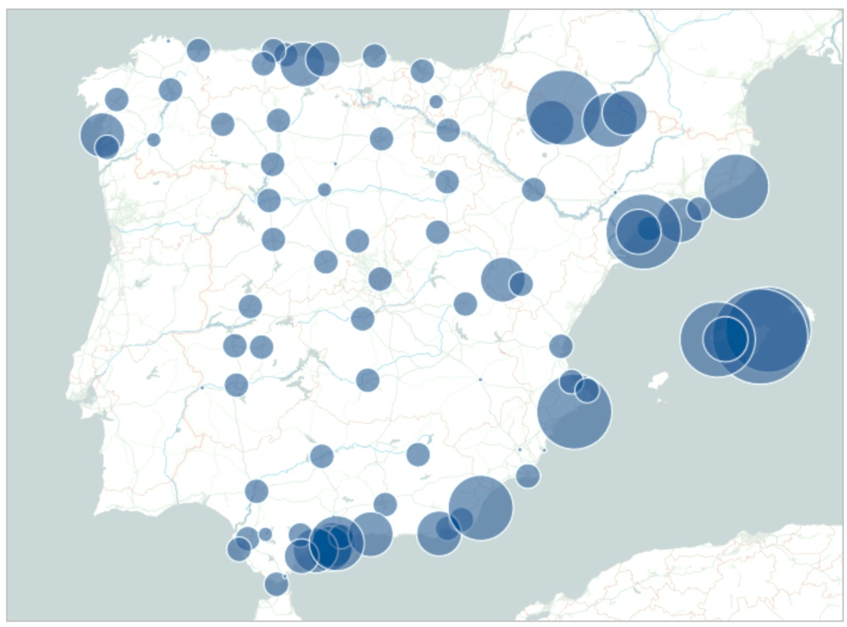 Estos son los puntos con más turistas de España