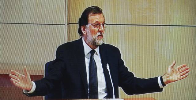 Rajoy, durante su testimonio en la Audiencia Nacional en julio pasado.
