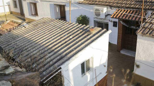 Entrada de la vivienda de La Zarza.