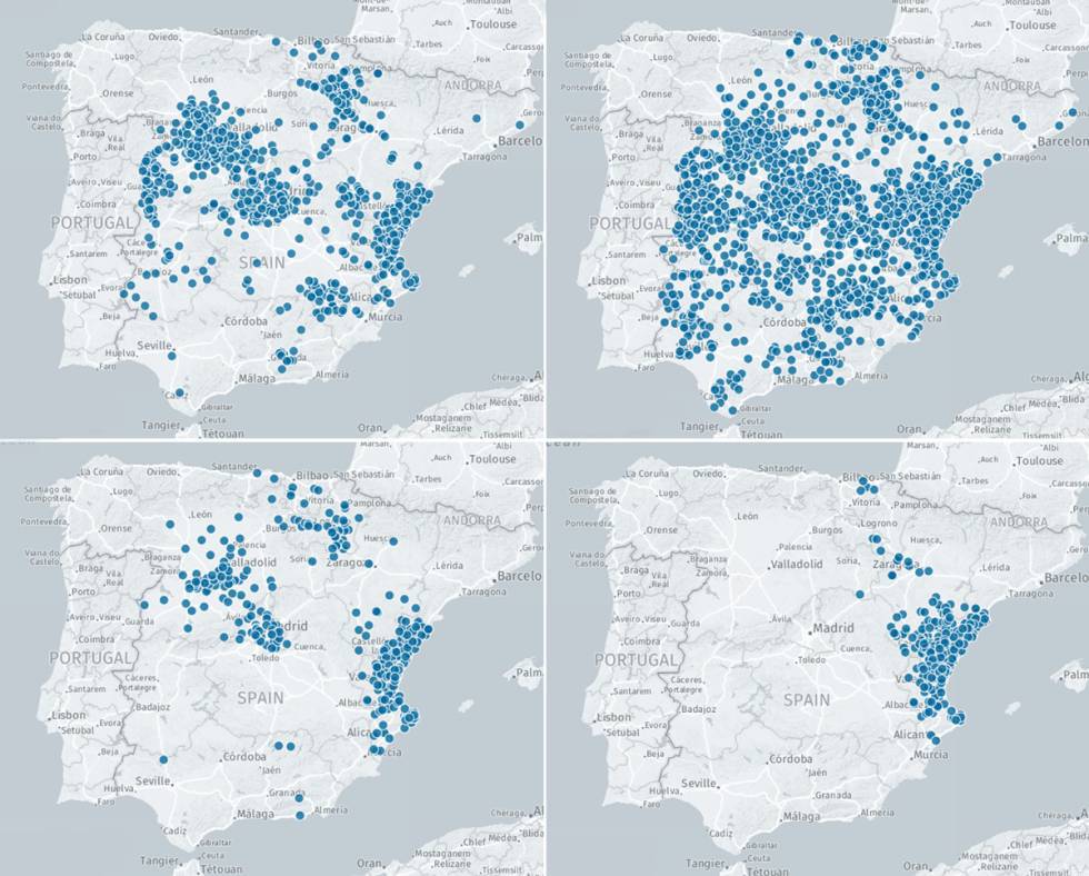 Mapa festejos taurinos