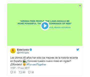 Exteriores lanza una serie de vídeos sobre los valores de España