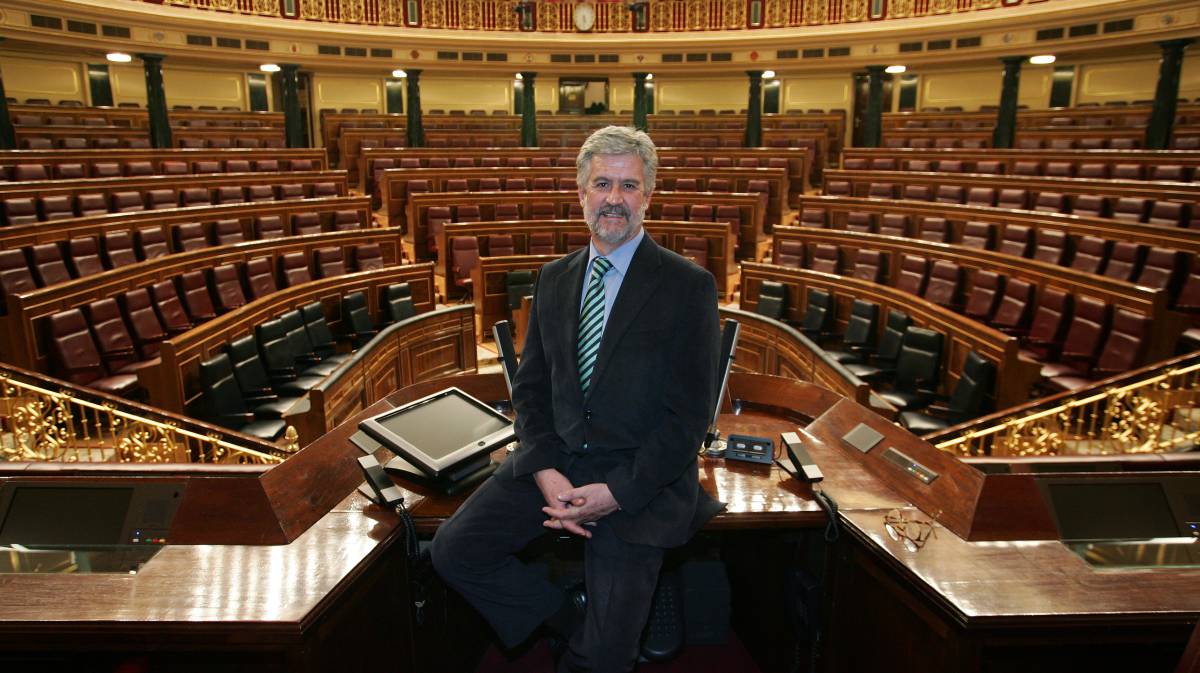 Manuel Marín fotografiado en el Congreso de los Diputados, en 2007.