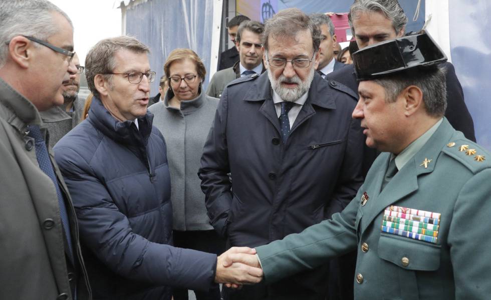 Rajoy felicita el coronel Jambrina, cap de la Comandància de la Corunya, per la resolució del cas de la desaparició de Diana Quer.