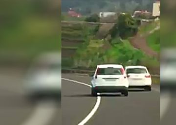 Un recital de conducción temeraria en una carretera de Tenerife