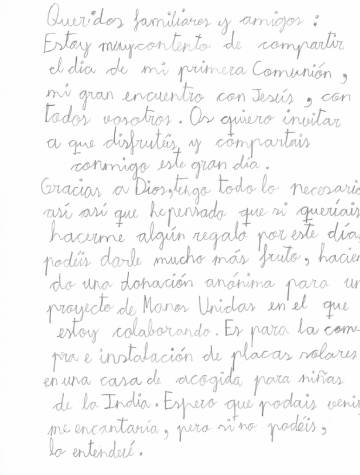 A copy of Rubén's letter.