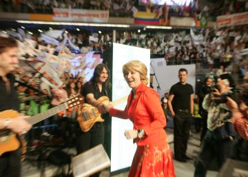 El mitin ‘más negro’ de Esperanza Aguirre