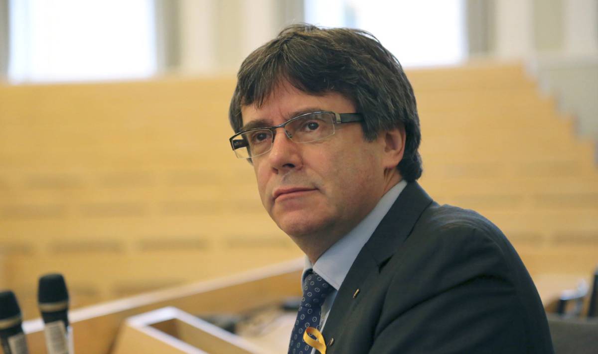 El expresidente catalán Carles Puigdemont antes de pronunciar una conferencia en la Universidad de Helsinki, el pasado día 23.