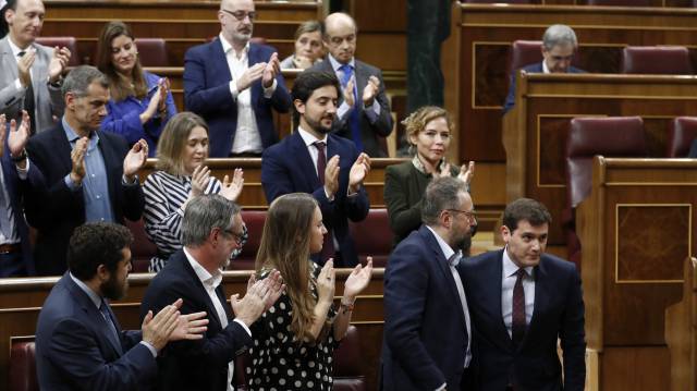 Albert Rivera, ayer en el Congreso.