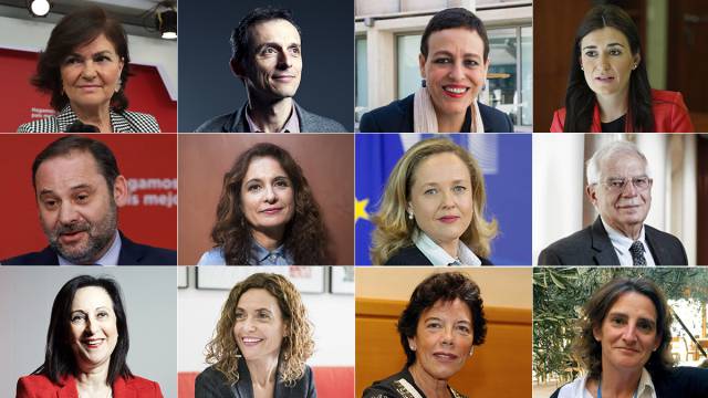 Los ministros del Gobierno de Pedro Sánchez