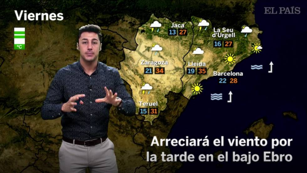 El tiempo este viernes, por The Weather Channnel.