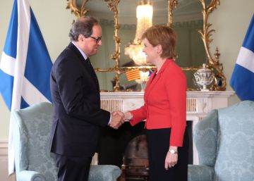 Torra i la líder d’Escòcia defensen un referèndum pactat a Catalunya
