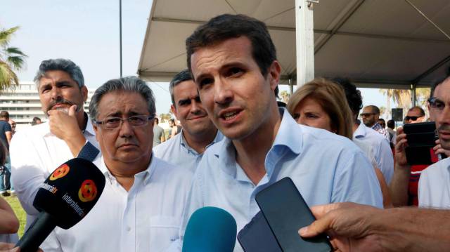 Casado, este sábado en Roquetas de Mar.