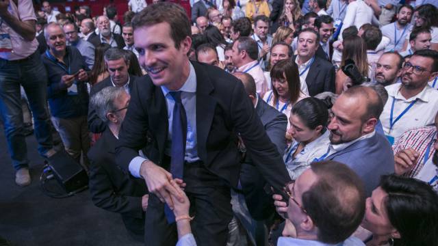 Pablo Casado, tras su victoria en el congreso del PP.