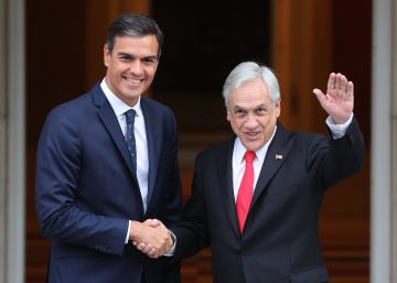 Pedro Sánchez junto al presidente de Chile.
