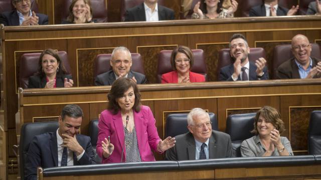 Carmen Calvo, vicepresidenta del Gobierno, este miércoles.