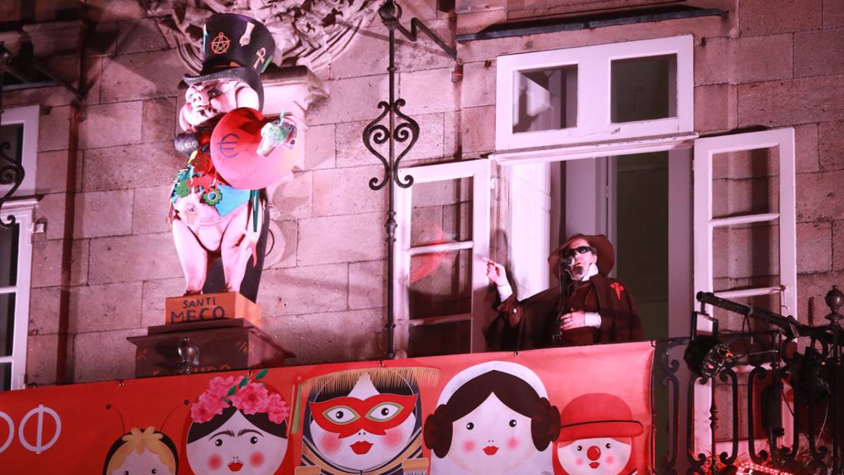 Carlos Santiago, durante el pregón de Carnaval.