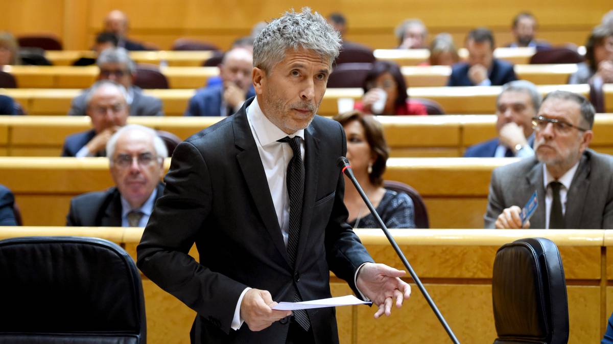 Grande-Marlaska, en una intervención en el Senado.