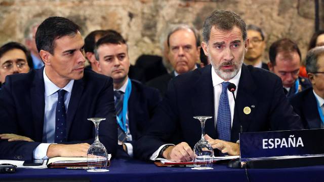 Sánchez y el Rey, en la Cumbre Iberoamericana.
