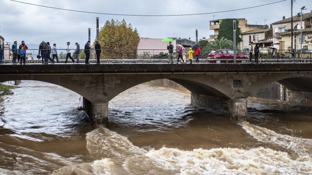 El río Daro, a su paso por La Bisbal (Girona).